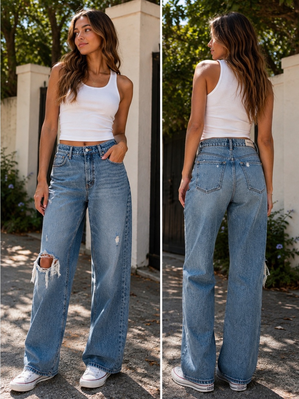 Abercrombie & Fitch "The Dad" High-Rise Wide Leg Jeans